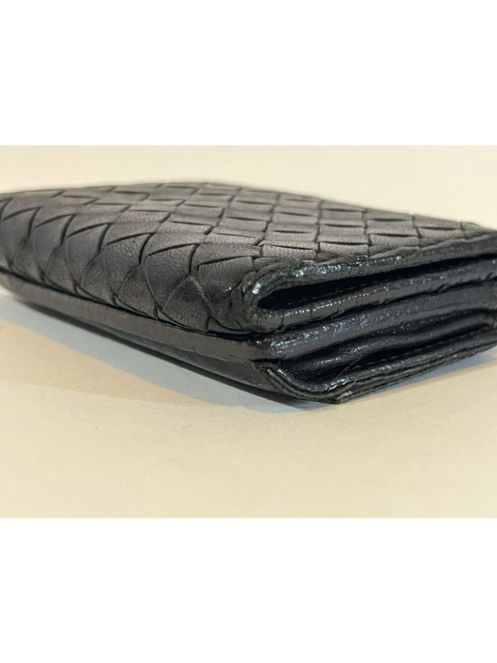 Vintage Bottega Veneta Black Intrecciato Snap Wallet Authentic 🇮🇹 - Picture 5 of 15